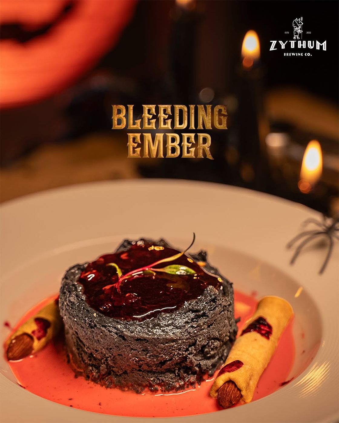 Bleeding Ember chocolate dessert