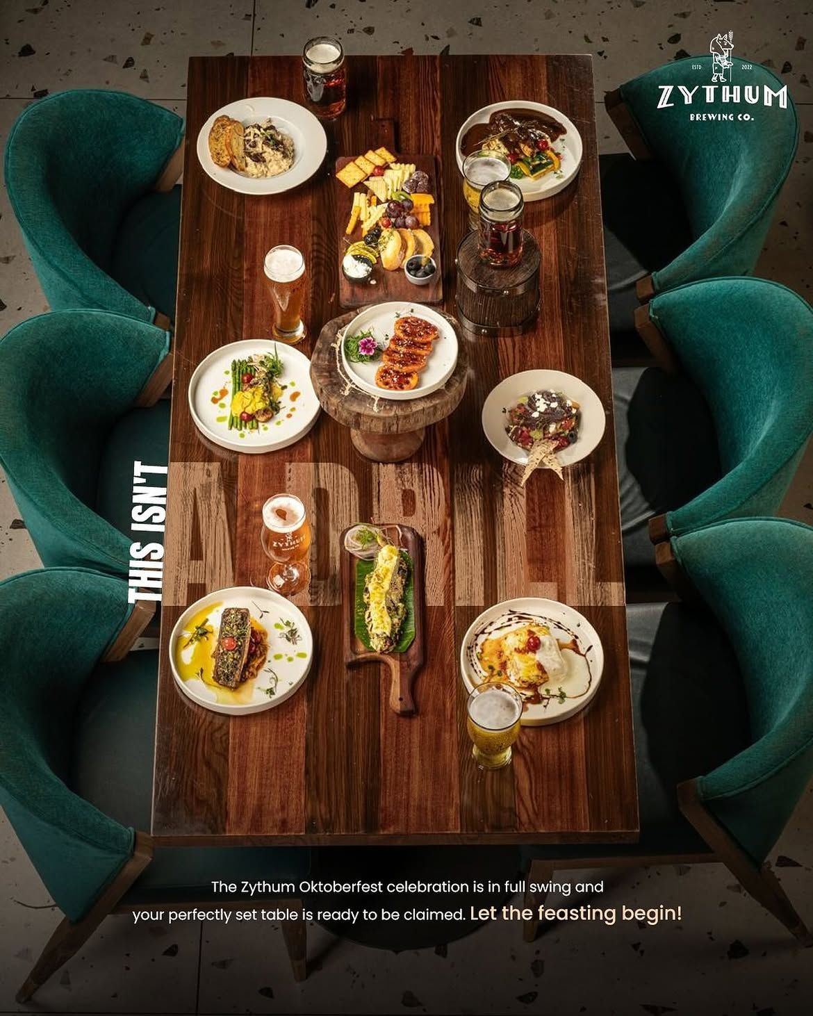 Table spread from above